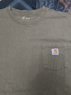 Carhartt Olive Green Short-Sleeve Pocket Tee